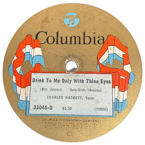Charles Hackett - Drink To Me Only With Thine Eyes - 33045-D Columbia - Picture 2 of 4